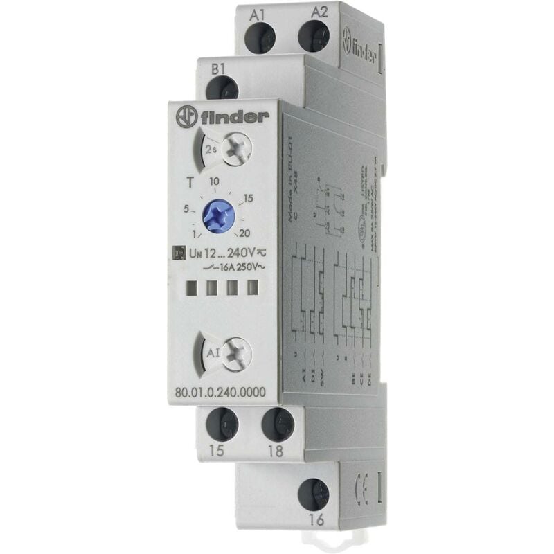 80.01.0.240.0000T 80.01.0.240.0000T Relais temporisé multifonction 1 pc(s) Plage temporelle: 0.1 - 86400 s 1 inverseur (rt) W411692 - Finder