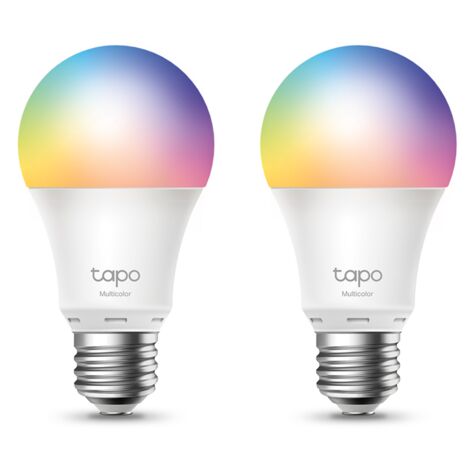TP-Link - Bombilla de luz Wi-Fi inteligente, multicolor TP-Link Tapo L530E (Pack de 2)