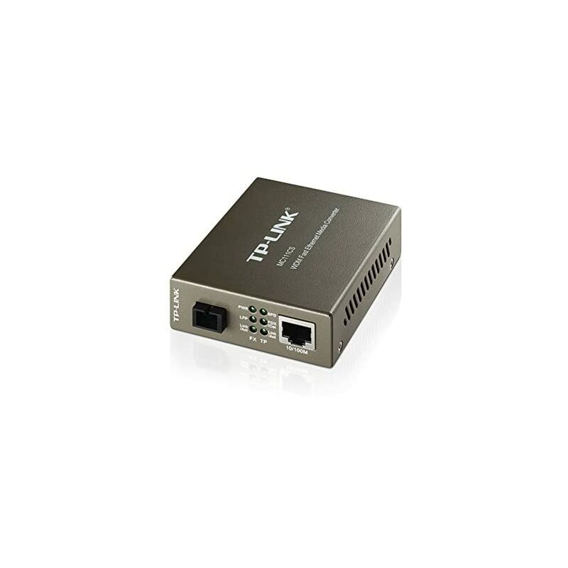 Fiber Converter Tp-link Mc111cs Rj45 Eth a Fibre monomode Sc Tx:1550nm, Rx:1310nm Fullduplex Jusqu'à 20km Monture châssis