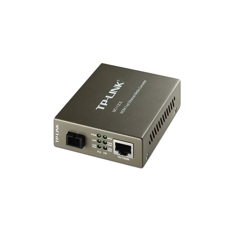 

TP-Link MC112CS - Convertidor Multimedia diseñado para convertir Fibra 100BASE-FX a Cable 100Base-TX o viceversa