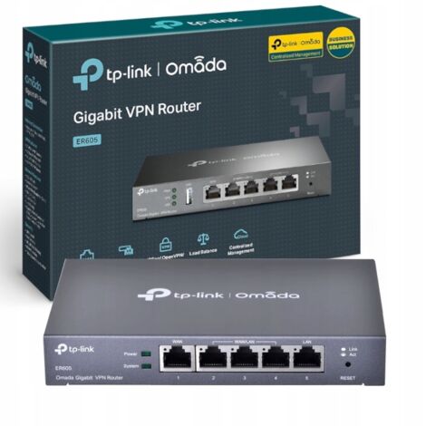 TP-Link Omada ER605 Kabelrouter Gigabit Ethernet Schwarz