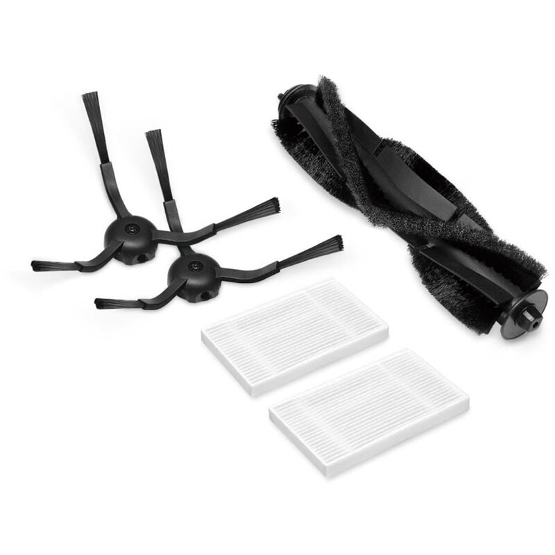 Tapo RVA105 kit de remplacement robot vacuum, 1 brosse PRINCIPALE/2 brosse LATÉRALE/2 filtre hepa lavable, s'adapte à différente
