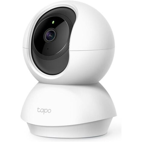TP-Link Telecamera Wi-Fi Interno 3MP Videocamera sorveglianza Visione Notturna Notifiche in Tempo Reale Storage su Cloud e MicroSD fino a 256GB Funziona con Alexa e Google Assistant(Tapo C210)