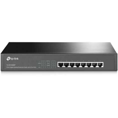 TP-Link TL-SG1008MP Non gestito Gigabit Ethernet (10/100/1000) Supporto Power over Ethernet (PoE) 1U Nero