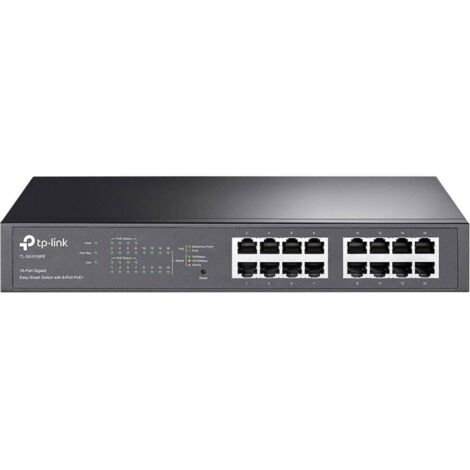 TP-Link TL-SG1016PE Gestito L2 Gigabit Ethernet (10/100/1000) Supporto Power over Ethernet (PoE) 1U Nero