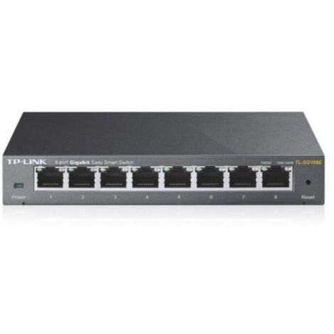 TP-Link TL-SG108E Gestito L2 Gigabit Ethernet (10/100/1000) Nero