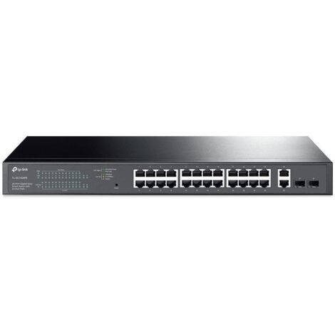Tp-link tl-sg1428pe switch di rete gestito l2 gigabit ethernet (10/100/1000) supporto power over ethernet (poe) 1u nero