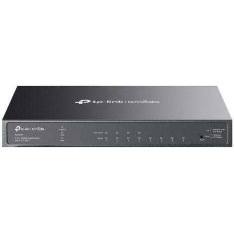 TP-LINK TL-SG2008P switch di rete Gestito Gigabit Ethernet (10/100/1000) Supporto Power over Ethernet (PoE) Nero
