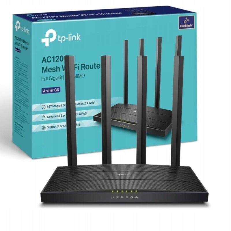 Tp-Link Schwarz Archer C6 – Dualband-Wlan-Router, Gigabit-Ethernet