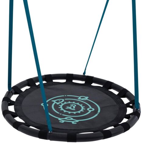 Tp Toys – Balançoire nid d'oiseau 85 cm – Métal et textile nylon – Sangles imputrescibles – Utilisable assis ou couché – Poids supporté 50 kg