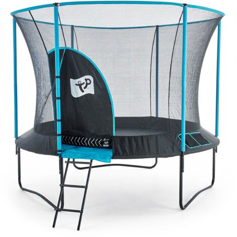 TP Toys Trampoline Genius 14  filet de sécurité inclus  Noir/Bleu  427x427x269 cm