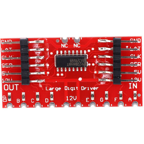 TPIC6C596 8-Bit-Schiebemodul für 7-Segment-LED-Anzeigen und große Ziffern