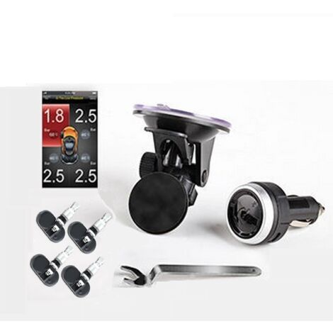 TPMS Tyre Pressure Sensors SPY per il controllo tramite 4 sensori interni smartphone