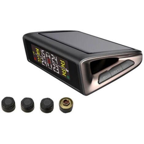TPMS Wireless Pannello Solare Con 4 Sensori Esterni Per Privato Sistema Monitoraggio Pressione Pneumatici Digitale