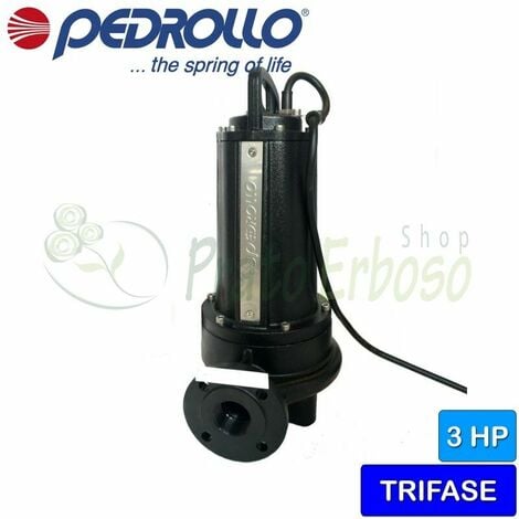 Pompa sommergibile per acque nere hp 3 kw 2.2 