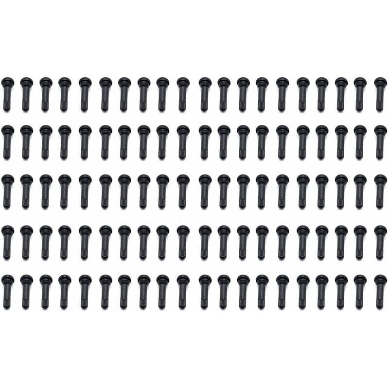 Start - TR414 tige de valve de pneu encliquetable en caoutchouc (100 pièces/sac) pour véhicule automobile