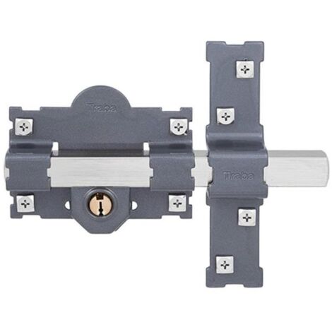 TRABA cerrojo 101l de 105 pintado b/70 , Cerrojo sobreponer 101LTamaño 105mmCon llave por ambos ladosBombillo exterior redondo de 70mmAcabado pintadoCon 3 llave