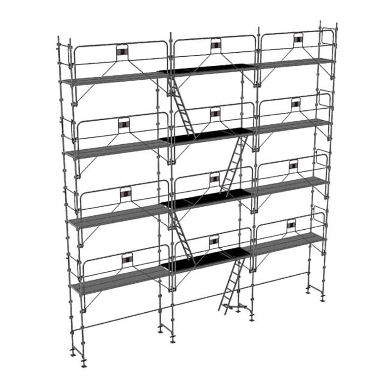 Matisère - Ponteggio 100m² - Struttura e Piani + Parapetto - DUO100GCM-SP