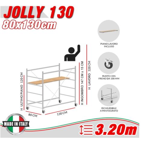 Trabattello JOLLY 130 Altezza lavoro 3,20 metri