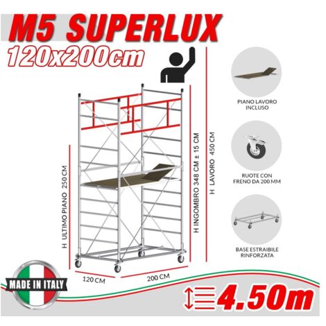Trabattello M5 SUPERLUX Altezza lavoro 4,50 metri
