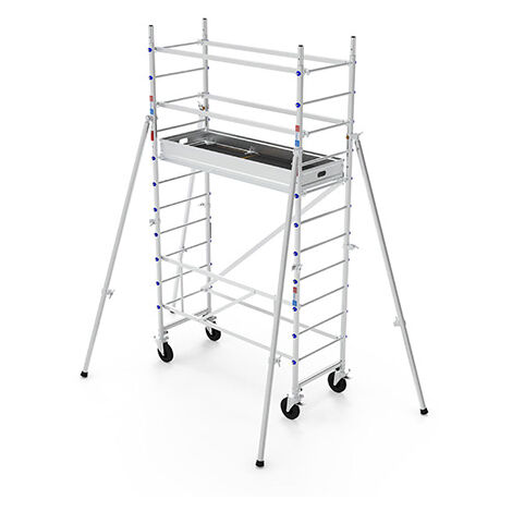 Trabattello mobile 1 piano - Altezza max. di lavoro 5.00m - TOS318L