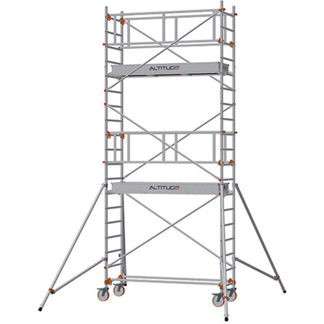 Trabattello mobile 2 piani - Altezza max. di lavoro 5.90m - 613724