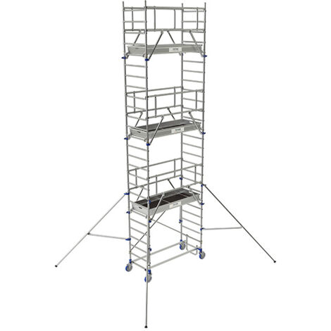 Trabattello mobile 4 piani - Altezza max. di lavoro 9.85m - 26403680