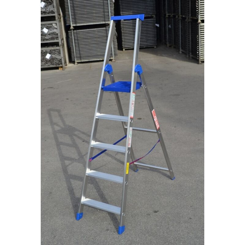 Bigmat Scala Doppia Con Parapetto Alluminio Climb Evo Marchetti 7 P...