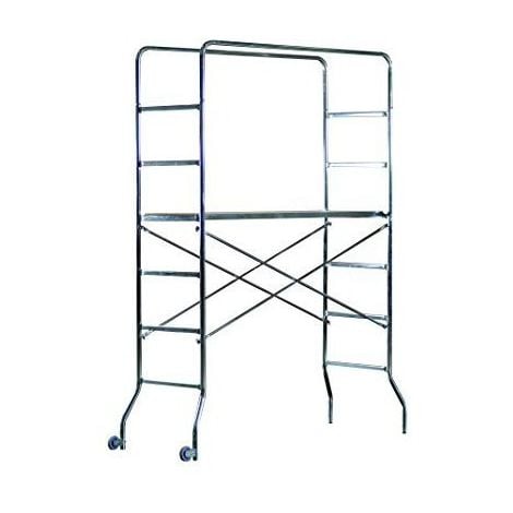 MINI PONTEGGIO TRABATTELLO SCALA IN ACCIAIO ZINC. SUPERTRIO MARCHETTI H.2,18 MT