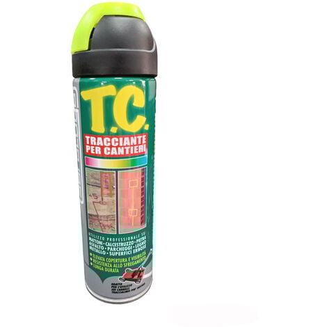 TOOLTEK TRACCIANTE PER CANTIERI SMALTO ACRILICO GIALLO/ROSSO 500ml SARATOGA, "Rosso"
