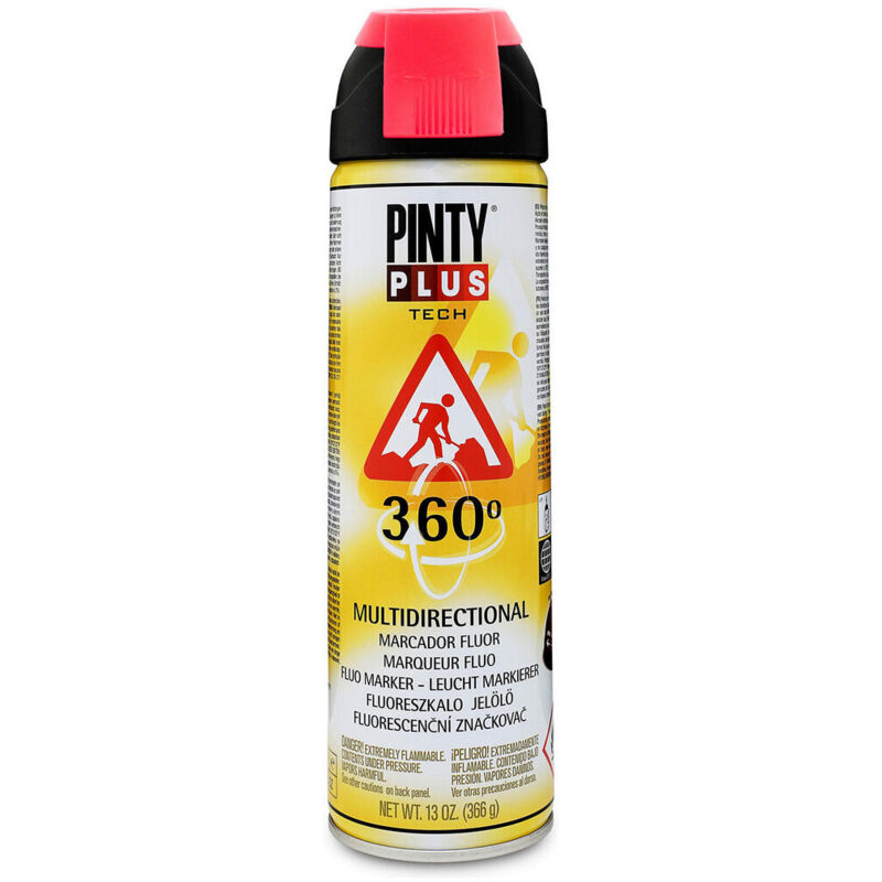 Vernice Spray PintyPlus Tech Marker 360° Rosso 650cc T107