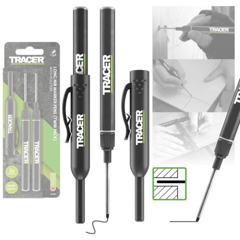 TRACER Bau-Marker mit langer Feder, geeignet für Tieflochmarkierung bis zu 40mm Tiefe