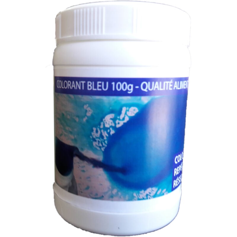 Visio Tech - Traceur bleu, en pot de 100 g - Colorant en poudre E133 soluble dans l'eau