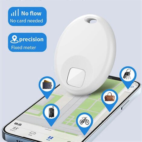 Traceur Bluetooth intelligent anti-perte pour animaux de compagnie, blanc