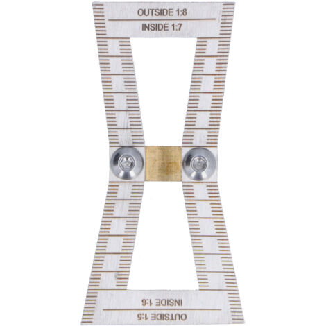 Traceur d'assemblage par queue d'aronde avec slopes 1:5, 1:6, 1:7 et 1:8 pour le travail du bois