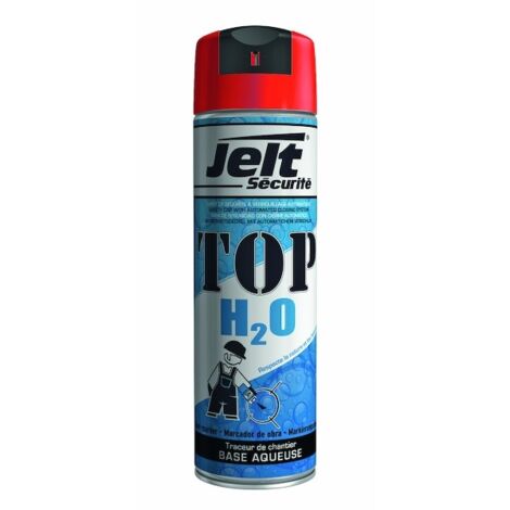 Traceur de chantier écologique TOP H2O - ITW Spraytec - Rouge fluo