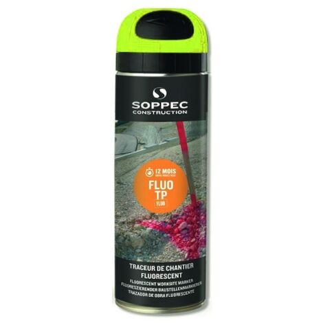 Traceur de chantier Fluo TP 500ml jaune SOPPEC 141517O