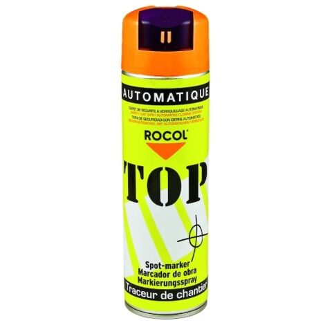 Traceur de chantier TOP AUTOMATIQUE - orange - 500 mL - ROCOL