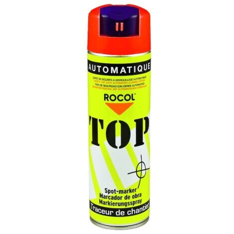 Traceur de chantier TOP AUTOMATIQUE - rouge - 500 mL - ROCOL