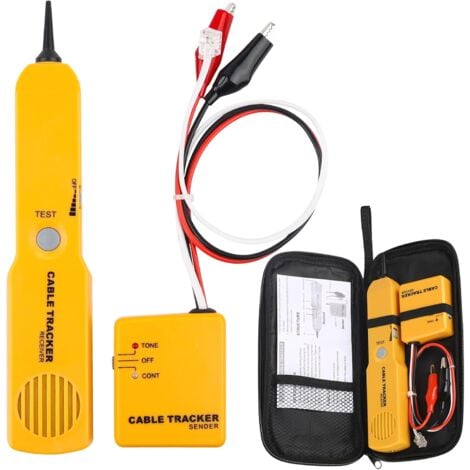 FITAGS Traceur de Fil, Testeur de Câble électrique Réseau, Générateur de tonalité et Kit de Sonde, Traceur de Circuit RJ11, Détecteur de Ligne de Recherche de Disjoncteur de Toner