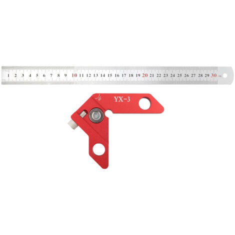 Traceur de Lignes YX-3 avec Règle de Mesure et Angles 45°/90° pour Marquage de Précision