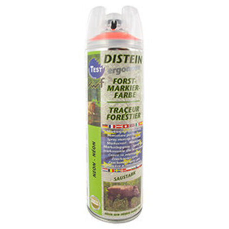 Traceur forestier FLUO ORANGE, aérosol 500 ml. Destiné au marquage de la coupe avec une durée de visibilité de 2 à 3 ans et rési