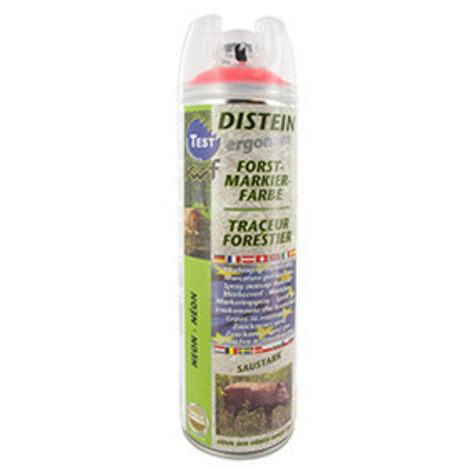Traceur forestier FLUO ROUGE, aérosol 500 ml. Destiné au marquage de la coupe avec une durée de visibilité de 2 à 3 ans et résis