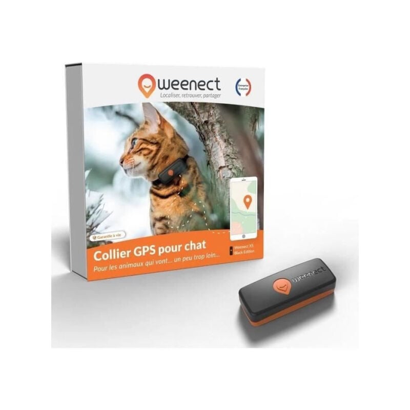 Weenect - Traceur gps pour Chat xs (Black Edition 2023)
