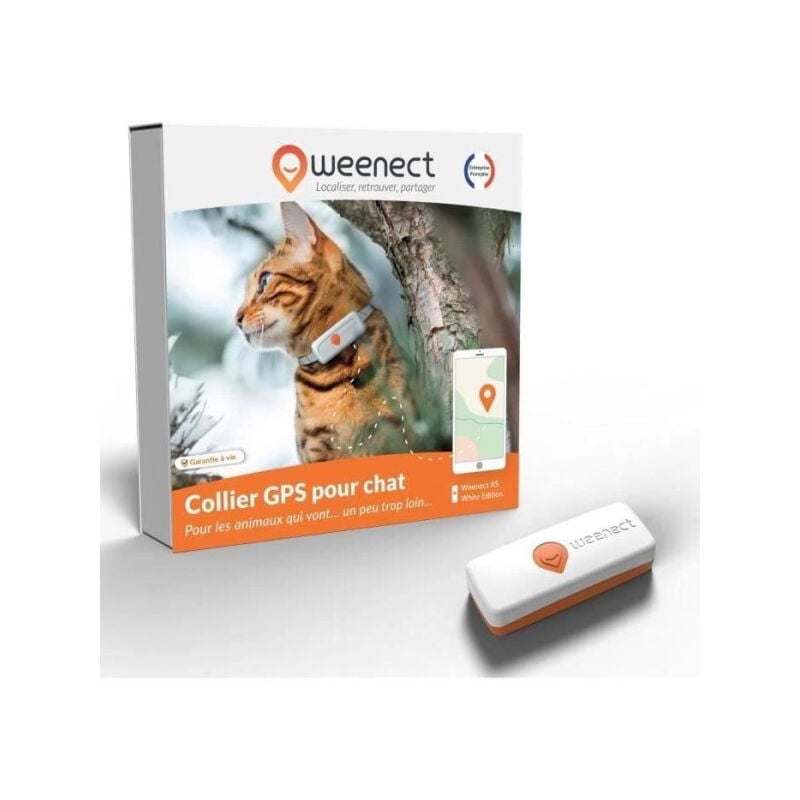 Weenect - Traceur gps pour Chat xs (White Edition 2023)