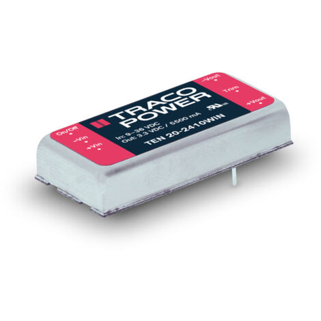 TracoPower TEN 20-2412WIN DC/DC-Wandler, Print 24 V/DC 12 V/DC 1.67 A 20 W Anzahl Ausgänge: 1 x Inha