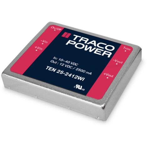 TracoPower TEN 25-2423WI DC/DC-Wandler, Print 24 V/DC 15 V/DC, -15 V/DC 1 A 25 W Anzahl Ausgänge: 2