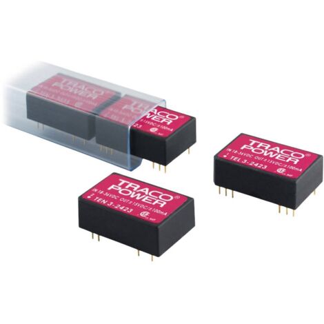TracoPower TEN 3-2423 Convertitore DC/DC da circuito stampato 24 V/DC 15 V/DC, -15 V/DC 100 mA 3 W Num. uscite: 2 x Con