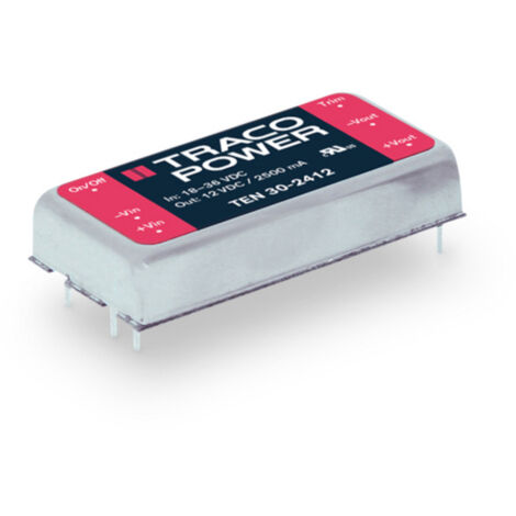 TracoPower TEN 30-1222 DC/DC-Wandler, Print 12 V/DC 12 V/DC, -12 V/DC 1.25 A 30 W Anzahl Ausgänge: 2