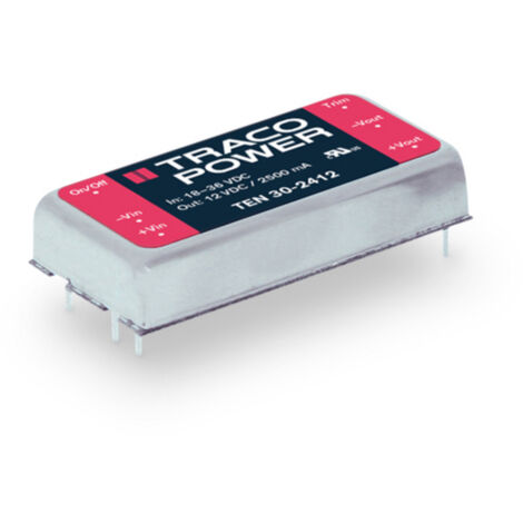 TracoPower TEN 30-2412 DC/DC-Wandler, Print 24 V/DC 12 V/DC 2.5 A 30 W Anzahl Ausgänge: 1 x Inhalt 1